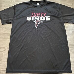 Atlanta Falcons Dirty Birds Promo Sz Large Mens Black Graphic Logo Tshirt NFL